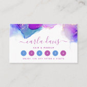 Signature Script Lila Blue Alcohol Tinte Treuekarte (Vorderseite)