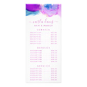 Signature Script Lila Blue Alcohol Tinte Werbekarte (Vorne)