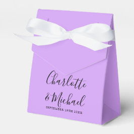Signature Script Lilac Lavender Modern Wedding Geschenkschachtel