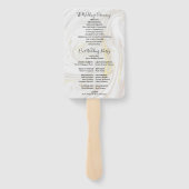 Signature Script Marble Wedding Program Fächer (Rückseite)