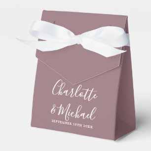 Signature Script Mauve Elegante Hochzeit Geschenkschachtel