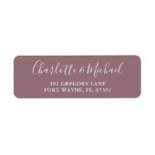 Signature Script Mauve Wedding Rücksendeadresse (Vorne)