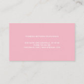 Signature Script Pastell Pink Calligraphy Visitenkarte (Rückseite)