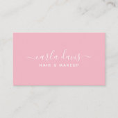 Signature Script Pastell Pink Calligraphy Visitenkarte (Vorderseite)