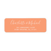 Signature Script Peach Wedding Rücksendeadresse (Vorne)
