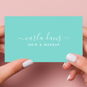 Signature Script Robins Egg Blue Calligraphy Visitenkarte