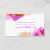 Signature Script Rosa Orange Alkohol Tinte Terminkarte (Rückseite)