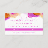 Signature Script Rosa Orange Alkohol Tinte Terminkarte (Vorderseite)