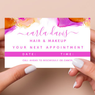 Signature Script Rosa Orange Alkohol Tinte Terminkarte