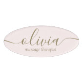 Signature Script Rosa Salon Wellness-Center Name T Namenschild (Vorderseite)