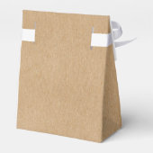 Signature Script Rustic Kraft Elegant Hochzeit Geschenkschachtel (Rückseite)