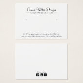 Signature-Script-Schmuckkarte mit Ohrensichtkarte (Vorne & Hinten)