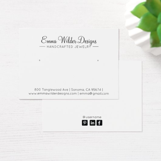 Signature-Script-Schmuckkarte mit Ohrensichtkarte (Schreibtisch)