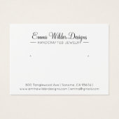 Signature-Script-Schmuckkarte mit Ohrensichtkarte (Vorderseite)