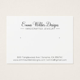 Signature-Script-Schmuckkarte mit Ohrensichtkarte