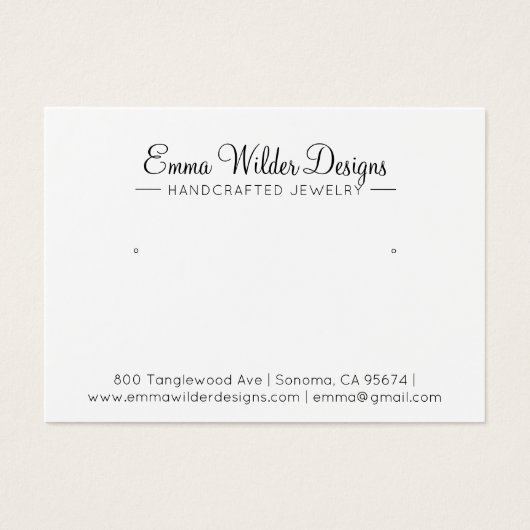 Signature-Script-Schmuckkarte mit Ohrensichtkarte (Vorderseite)