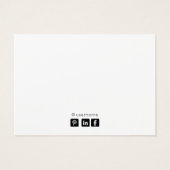 Signature-Script-Schmuckkarte mit Ohrensichtkarte (Rückseite)