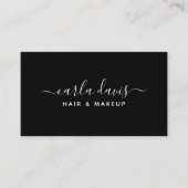 Signature Script Schwarz-Weiß-Kalligrafie Visitenkarte (Vorderseite)