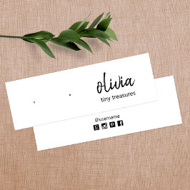 Signature Script Stud Earring Display Card