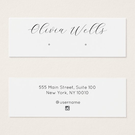 Signature Script Stud Earring Juwelier Display Car (Vorne & Hinten)