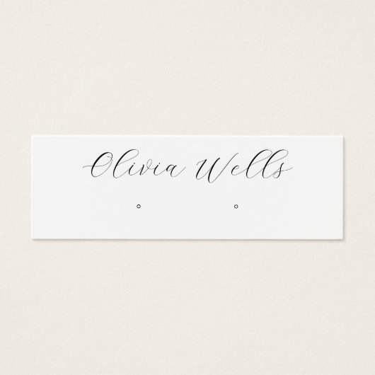 Signature Script Stud Earring Juwelier Display Car (Vorderseite)