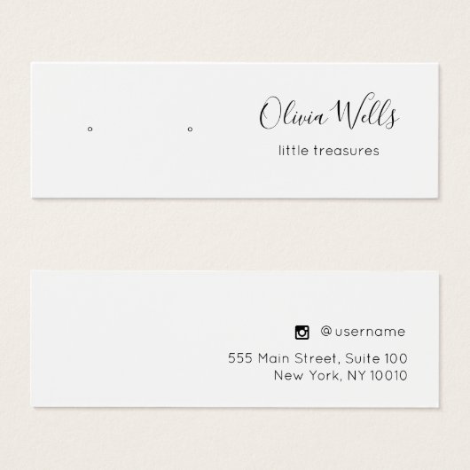 Signature Script Stud Earring Juwelier Display Car (Vorne & Hinten)