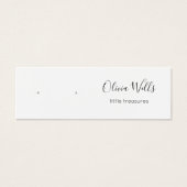 Signature Script Stud Earring Juwelier Display Car (Vorderseite)