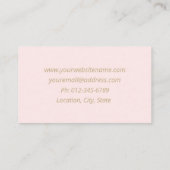 Signature Script Trendy Pink Gold Business Card Visitenkarte (Rückseite)