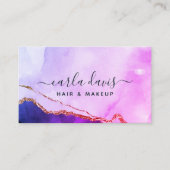 Signature Script Watercolor Lila Goldmarmor Visitenkarte (Vorderseite)