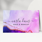 Signature Script Watercolor Lila Goldmarmor Visitenkarte