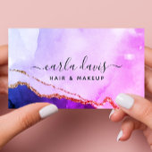 Signature Script Watercolor Lila Goldmarmor Visitenkarte