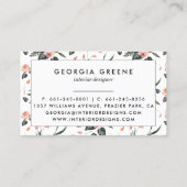 Signature Script Watercolor Tropische Vegetation Visitenkarte (Rückseite)