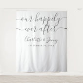 Signature Script Wedding Foto Booth Hintergrund Wandteppich (Vorderseite)