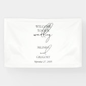 Signature Script Welcome Wedding Hanging Banner (Horizontal)