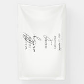 Signature Script Welcome Wedding Hanging Banner (Vertikal)