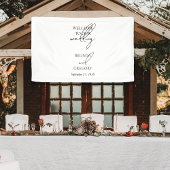 Signature Script Welcome Wedding Hanging Banner