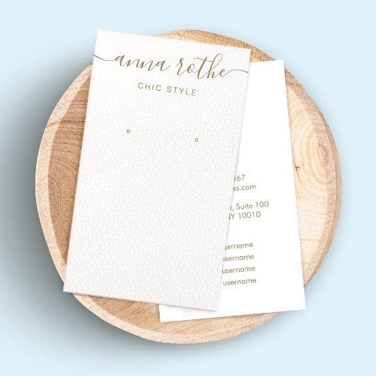 Signature Script White Oring Display Card
