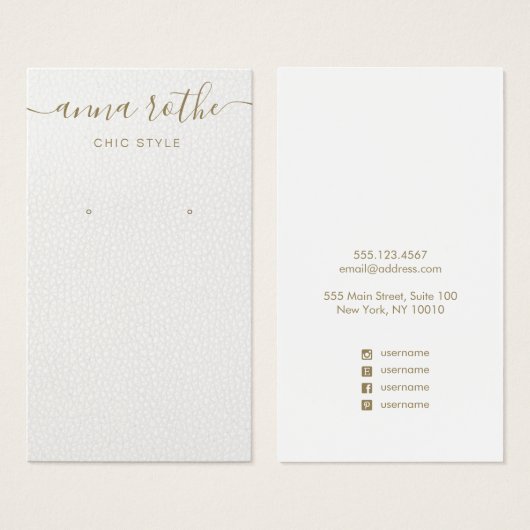 Signature Script White Oring Display Card (Vorne & Hinten)