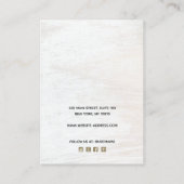 Signature Script White Wood Necklace Earring Visitenkarte (Rückseite)