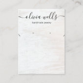 Signature Script White Wood Necklace Earring Visitenkarte (Vorderseite)