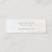 Signature Script White Wood Ohrring Display Mini B Visitenkarte (Rückseite)