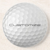 Signature Series Personalisierte Golfball-Geschenk Getränkeuntersetzer (Vorne)
