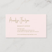 Signature-Skript einfache rot rosa Gold elegant Visitenkarte (Vorderseite)