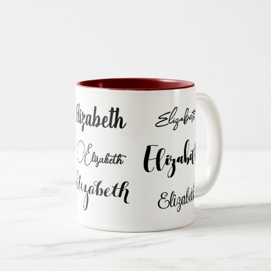Signature-Skript für den personalisierten Individu Zweifarbige Tasse (VorderseiteRechts)