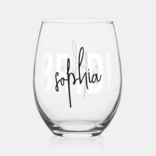 Signature-Skript für die Brille Monogram Weinglas Ohne Stiel (Vorderseite)