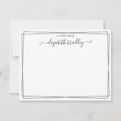 Signature-Skript für die Girly Monogram-Signatur v Dankeskarte (Vorderseite)