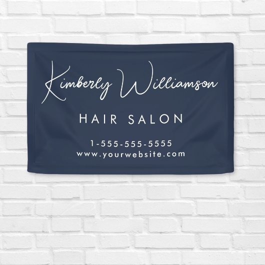 Signature-Skript für die Unternehmenskultur Blaue  Banner