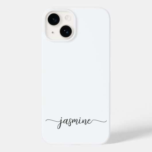 Signature-Skript für Girly White Monogram Case-Mate iPhone Hülle (Rückseite)