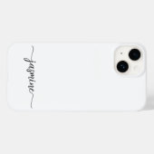 Signature-Skript für Girly White Monogram Case-Mate iPhone Hülle (Rückseite (Horizontal))