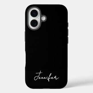 Signature-Skript für Minimalistischen Schwarzen In iPhone 16 Hülle